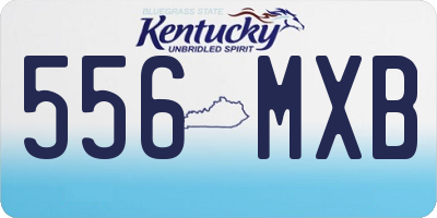 KY license plate 556MXB