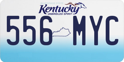 KY license plate 556MYC