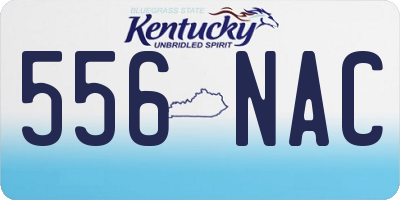 KY license plate 556NAC