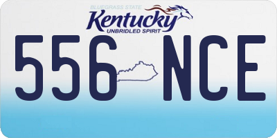 KY license plate 556NCE