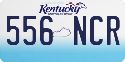 KY license plate 556NCR
