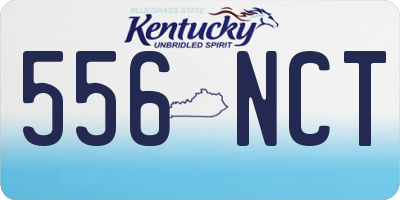 KY license plate 556NCT