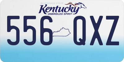 KY license plate 556QXZ