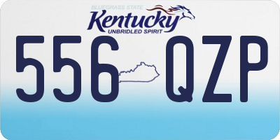 KY license plate 556QZP