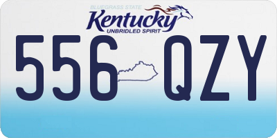 KY license plate 556QZY
