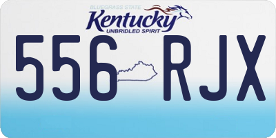 KY license plate 556RJX