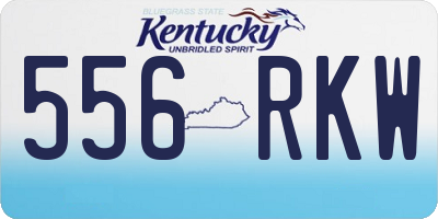 KY license plate 556RKW