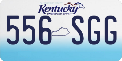 KY license plate 556SGG