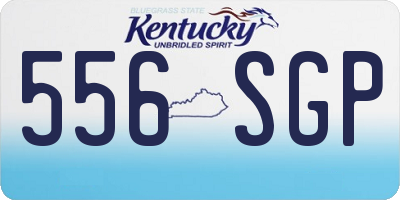 KY license plate 556SGP