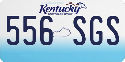 KY license plate 556SGS