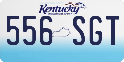 KY license plate 556SGT