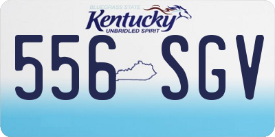 KY license plate 556SGV