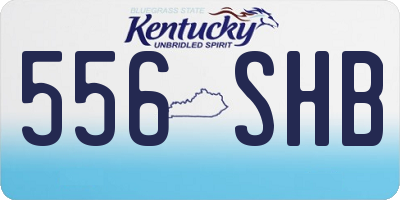 KY license plate 556SHB