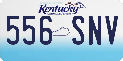 KY license plate 556SNV
