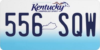 KY license plate 556SQW