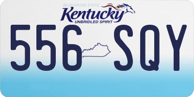 KY license plate 556SQY