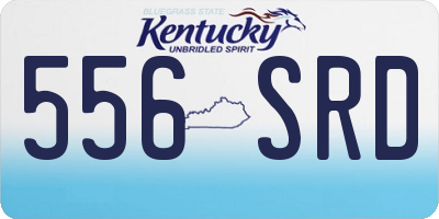 KY license plate 556SRD