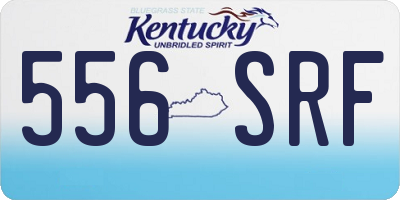 KY license plate 556SRF