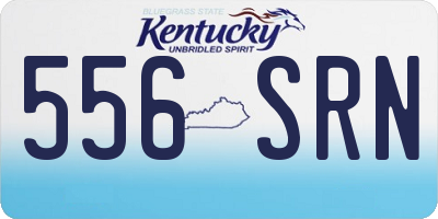 KY license plate 556SRN