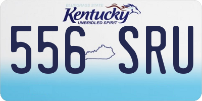 KY license plate 556SRU