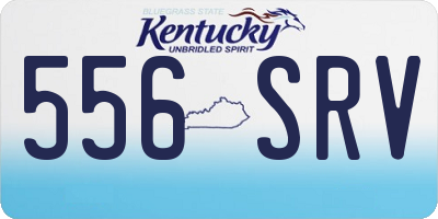 KY license plate 556SRV