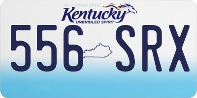 KY license plate 556SRX