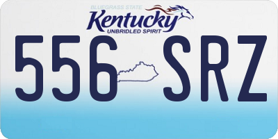 KY license plate 556SRZ