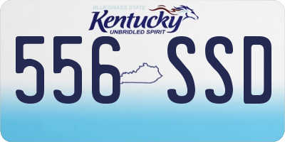 KY license plate 556SSD
