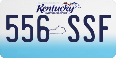 KY license plate 556SSF