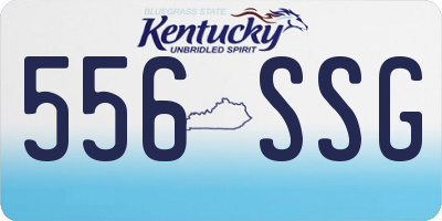 KY license plate 556SSG