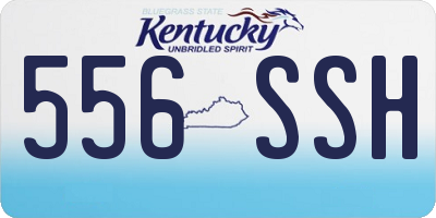 KY license plate 556SSH