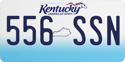 KY license plate 556SSN