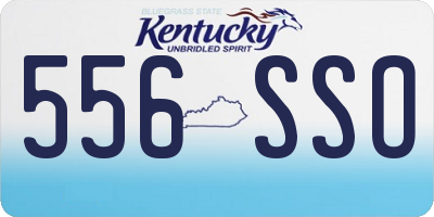 KY license plate 556SSO