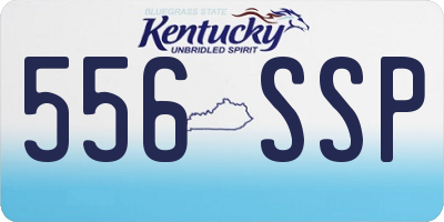 KY license plate 556SSP