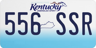 KY license plate 556SSR