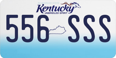 KY license plate 556SSS