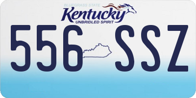 KY license plate 556SSZ