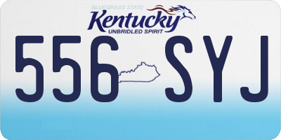KY license plate 556SYJ