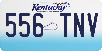 KY license plate 556TNV