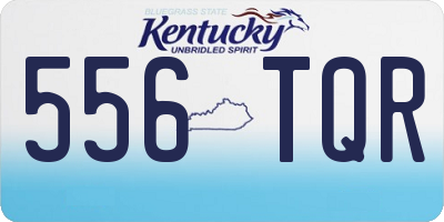 KY license plate 556TQR