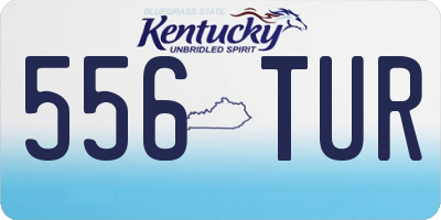 KY license plate 556TUR