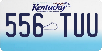 KY license plate 556TUU
