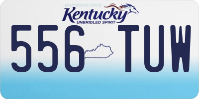 KY license plate 556TUW
