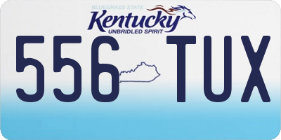 KY license plate 556TUX