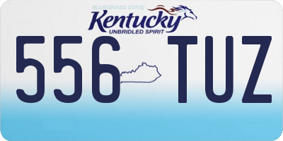 KY license plate 556TUZ