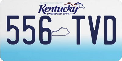 KY license plate 556TVD