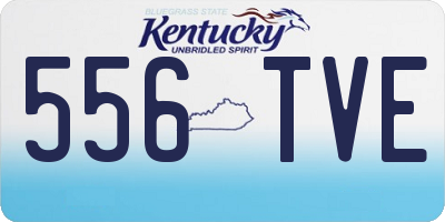 KY license plate 556TVE
