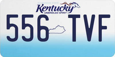 KY license plate 556TVF