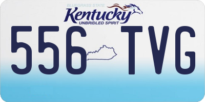 KY license plate 556TVG