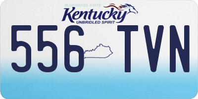 KY license plate 556TVN